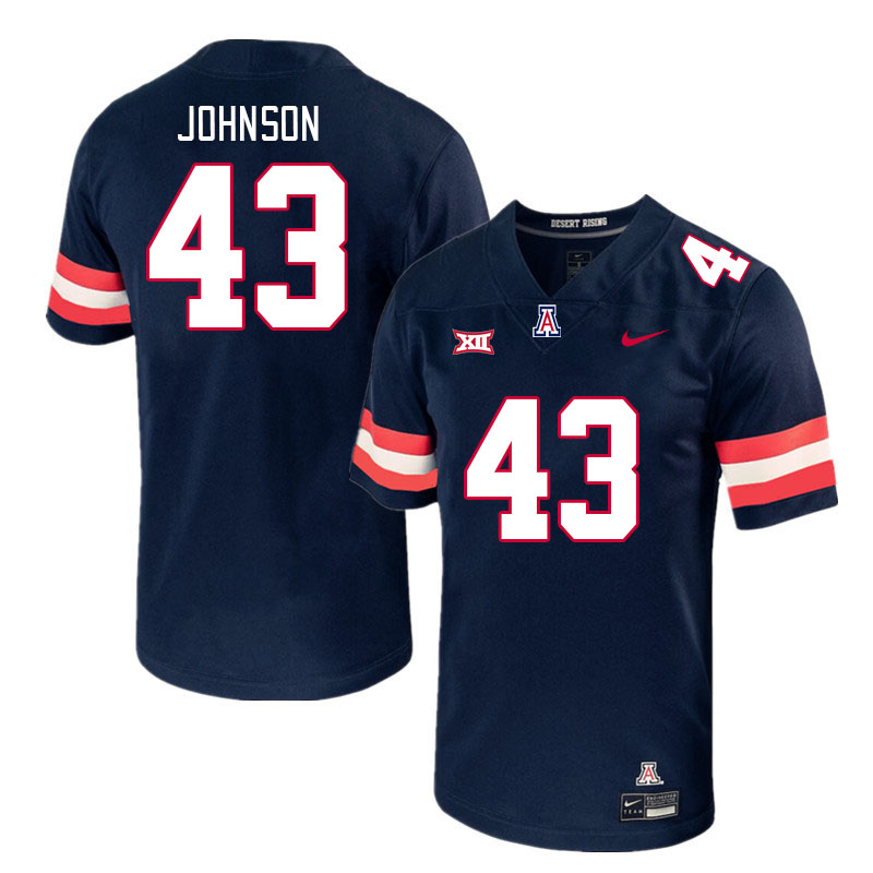 Arizona Wildcats #43 Dalton Johnson Big 12 Conference College Football Jerseys Stitched Sale-Navy